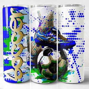 Soccer Tumbler Wrap PNG Design, Soccer Tumbler Wrap 20 oz Skinny Tumbler Sublimation Instant Digital Download