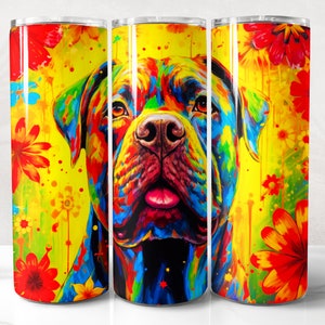 Cane Corso Tumbler Wrap PNG Design, Dog owner Tumbler Wrap 20 oz Skinny Tumbler Sublimation Instant Digital Download