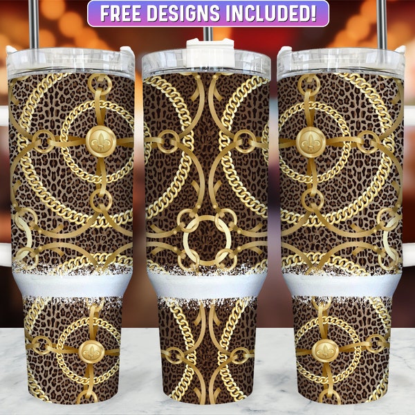 Handbag 40oz Tumbler Wrap PNG Design, Luxury Bag 40oz Quencher Tumbler Sublimation Wrap, 40 oz Tumbler PNG, Instant Download