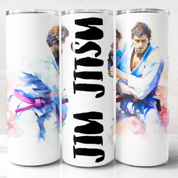 Jiu Jitsu Tumbler Wrap PNG Design, Jiu Jitsu Tumbler Wrap 20 oz Skinny Tumbler Sublimation Instant Digital Download