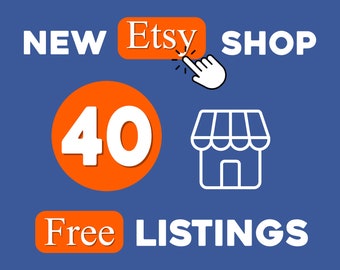 40 Free Etsy Listings To Open New Shop **NO PURCHASE** For New Seller Get 40 Free Listings, Link -> https://etsy.me/48a7IyN