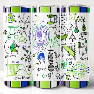 Science Tumbler Wrap PNG Design, Science Teacher Tumbler Wrap   20 oz Skinny Tumbler Sublimation Instant Digital Download