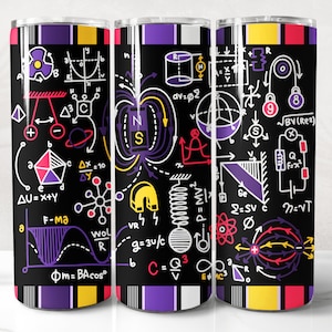 Science Tumbler Wrap PNG Design, Science Teacher Tumbler Wrap   20 oz Skinny Tumbler Sublimation Instant Digital Download