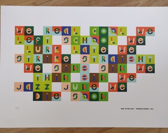 Typographic poster print poem A2 on 250gr paper (edition of 25)