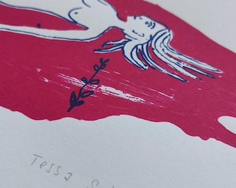 Screen print, 'melted', 30x20cm, (2024)