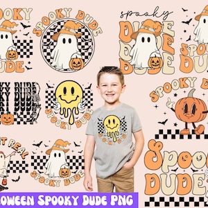 Halloween Spooky Dude PNG, Spooky Boy PNG, Png, Halloween Toddler Png Shirt Design, Retro Groovy Boy Girl, Halloween Kid Digital Download