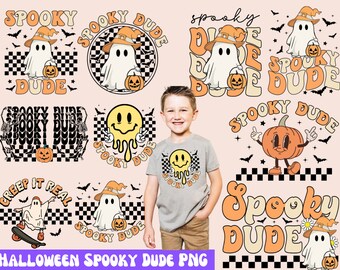 Halloween Spooky Dude PNG, Spooky Boy PNG, Png, Halloween Toddler Png Shirt Design, Retro Groovy Boy Girl, Halloween Kid Digital Download
