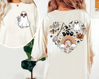 Cute Ghost Png, Boo Png, Retro Halloween Png, Halloween Sublimation, Kid Shirt Design, Spooky Halloween Png, Fall Sublimation Designs