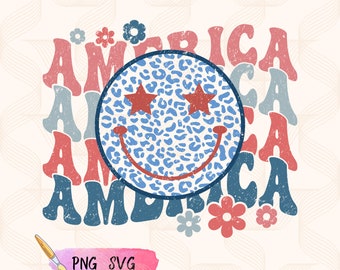 America Stacked svg png, Retro America Svg Png, Retro USA svg png, 4th of July Svg Png, Independence Day svg png, Cut file, sublimation