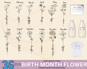 Birth month flower SVG, Grandmas Garden sign, Mothers day Svg, Grandma Svg, Mom SVG, Family name sign, Custom Garden sign, Family Sign Svg