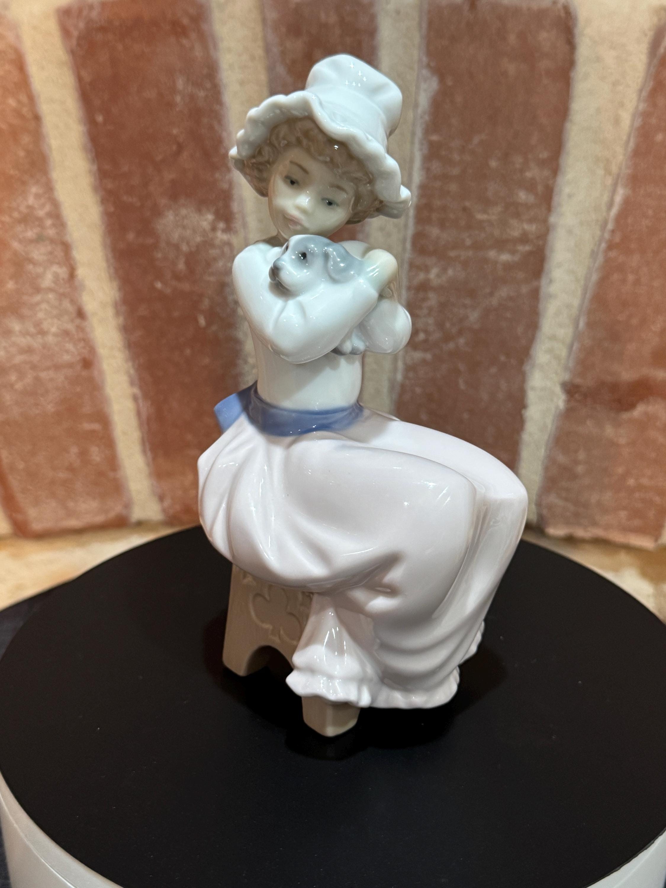 Lladro Figurine Girl With Puppy - Etsy