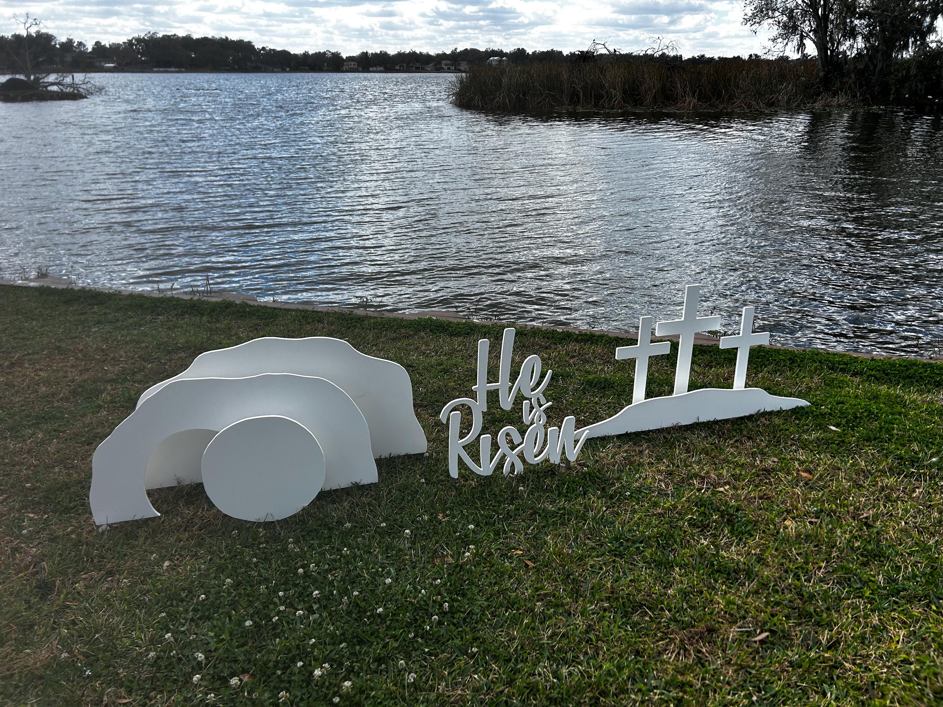 Cross All-weather PVC | Easter Signs | Easter Yard Art | All-weather ...