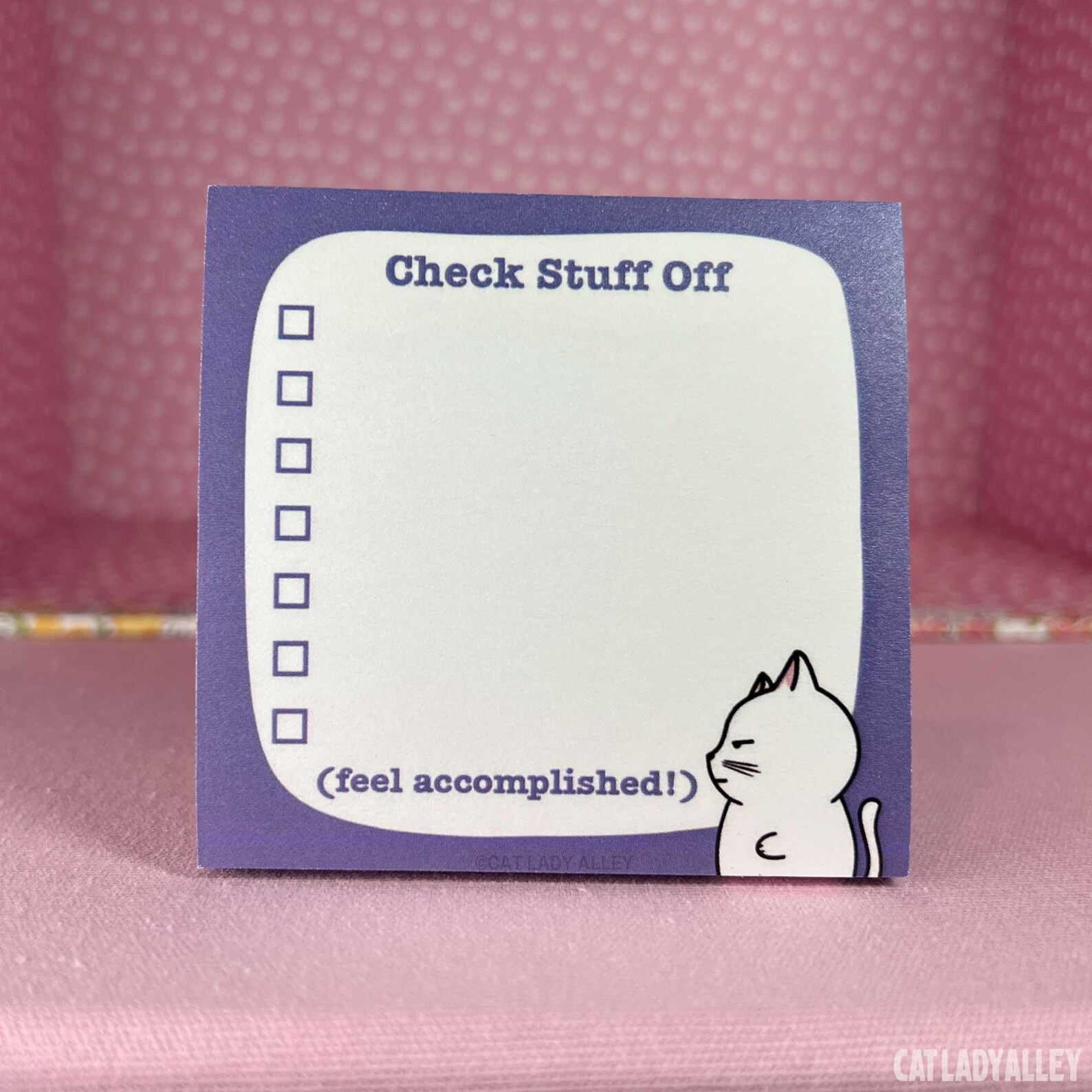 Check Stuff off Cat Sticky Note | 50 Sheets - Etsy