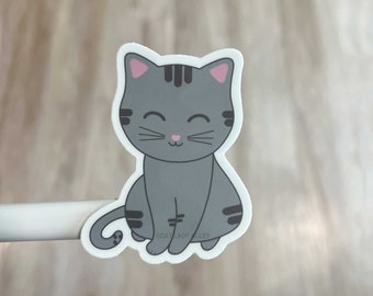 Gray Tabby Cat Sticker