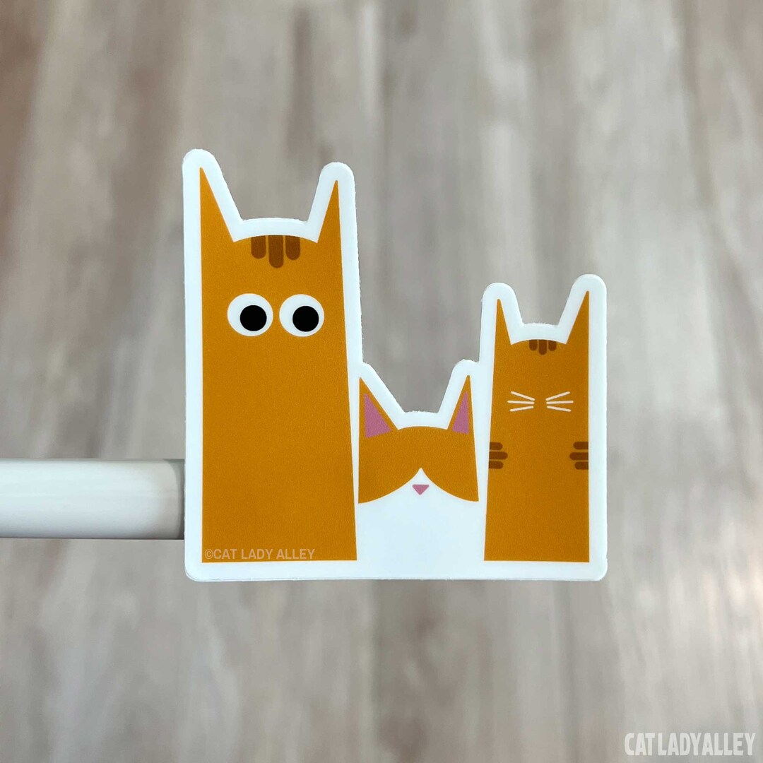 Orange Cat Sticker - Three Cats Series - Etsy