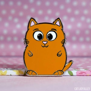Cute Orange Cat Enamel Pin