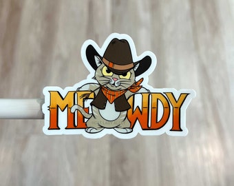 Meowdy Cowboy Cat Sticker