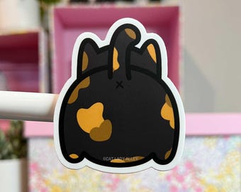 Kitty Bum Tortie Cat Sticker