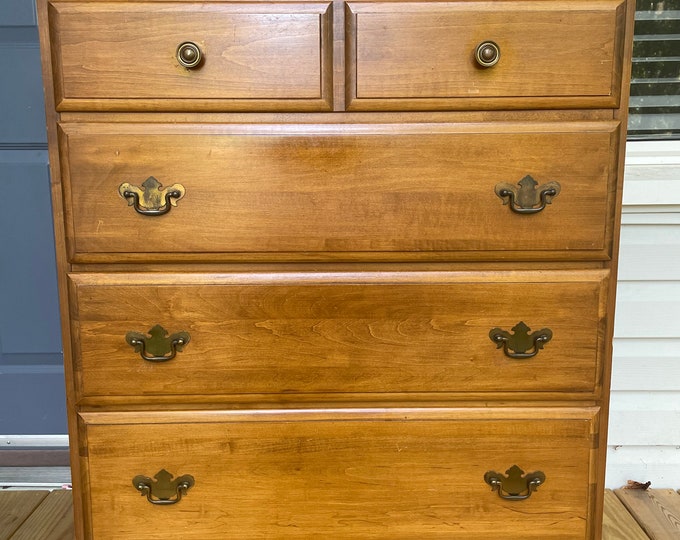 Vintage Highboy Wood Dresser Etsy