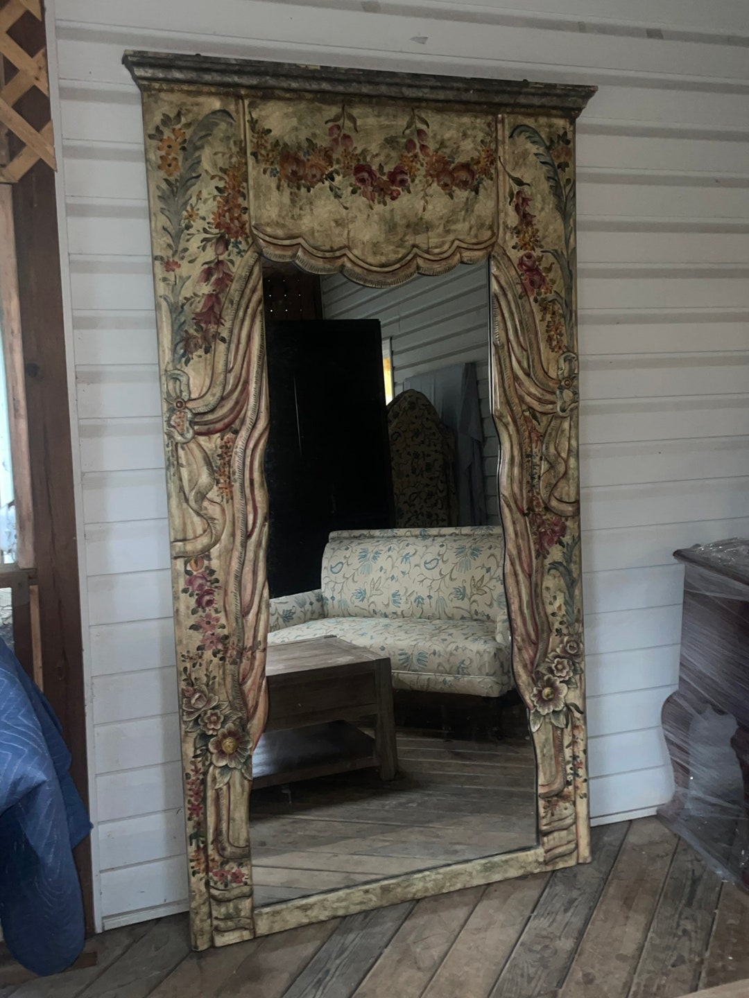 Italian Wood Decorative Mirror. 84 Inches Tall 45 Inches Etsy