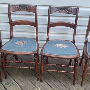 Needlepoint vintage 19th C. Chairs