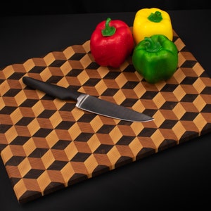 3D Cutting Board - End Grain - Multiple sizes - Customizable