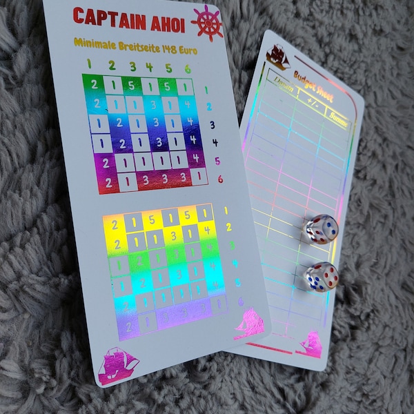 Captain Ahoy Soft- ships sinking for the A6 budget binder, elegantly wrapped with matching sheet and dice. Savings amount 148 euros