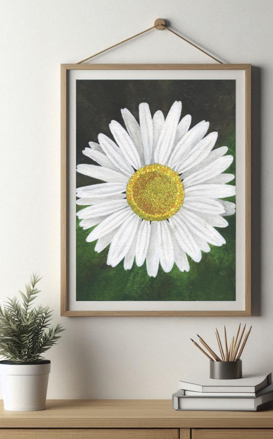 Daisy (flower) Wall Art Print | Floral Illustration Wall Decor | A5 A4 ...