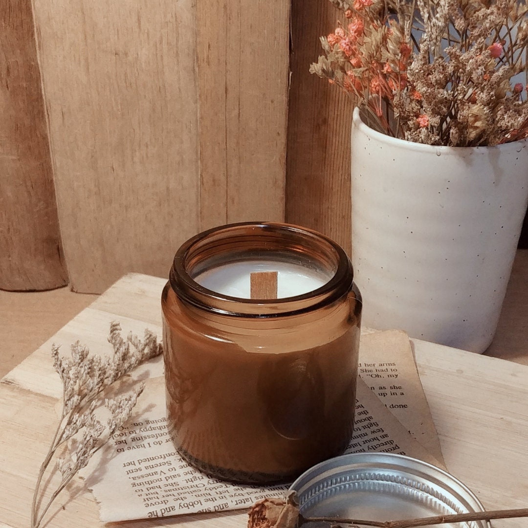 Amber Textured Glass Candle main image 0
