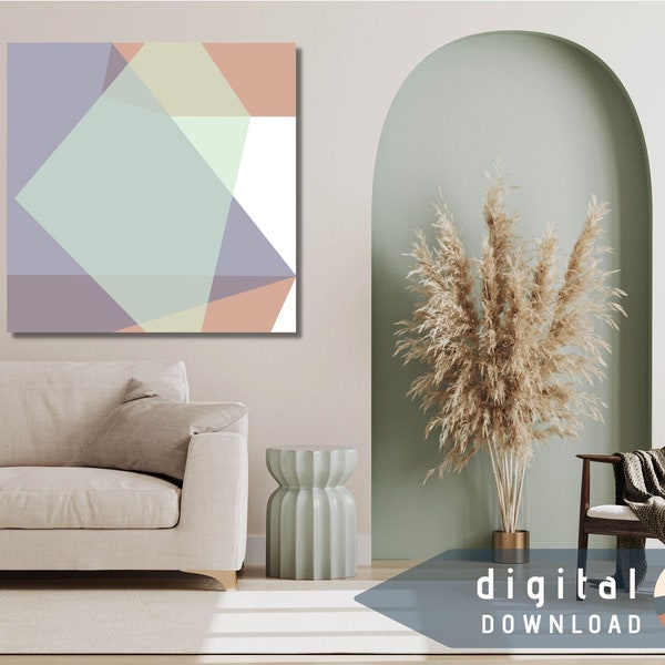 Balancing Colorscape Mindful Decor Serene Abstract Colorful Art Brings Relaxation Peace and Ease To Nervous System Digital Download