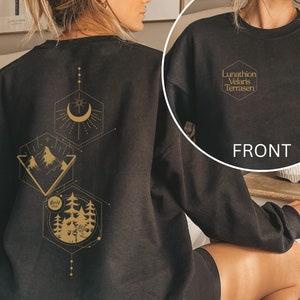 Cities of the SJM Universe Terrasen, Lunathion, and Velaris Sweatshirt | Licensed Sarah J Maas Merch