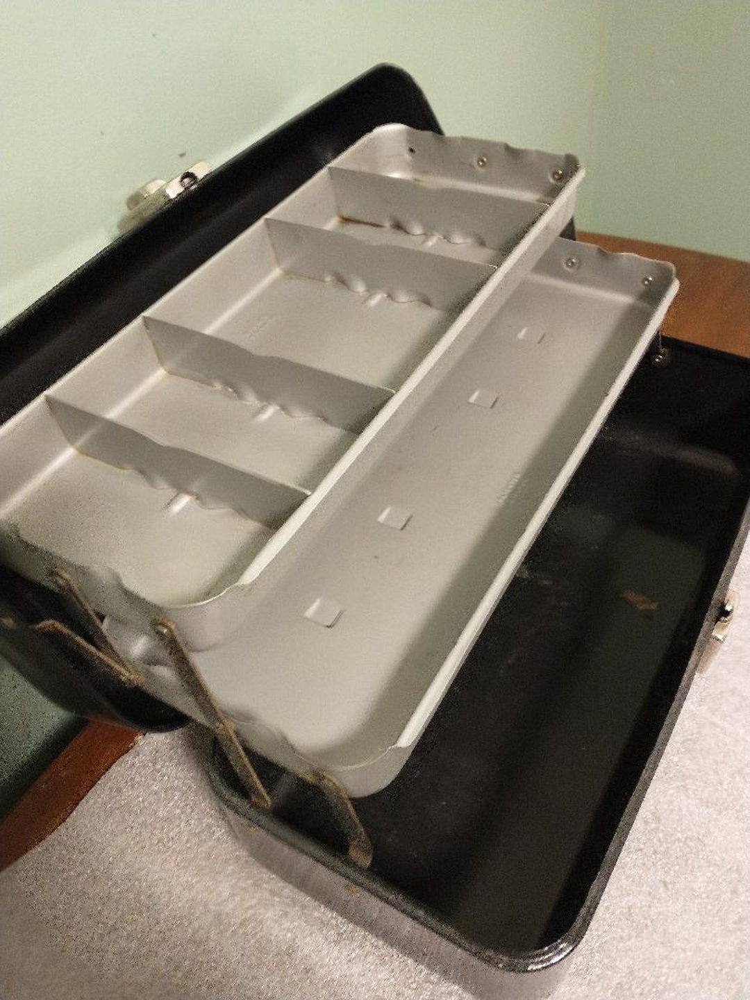 Early 1950s Fishing Tackle Box With Keysuper Nice Etsy