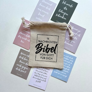 16 Nachrichten aus der Bibel von Gott für dich, christliches Geschenk mit Zusagen Gottes für dein Leben