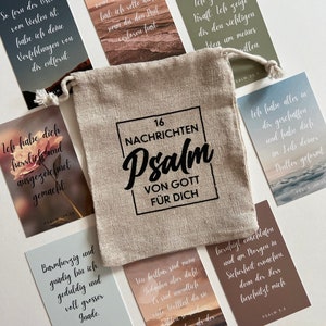 16 Nachrichten von Gott aus den Psalmen, christliches Geschenk für Frauen, Zusagen aus der Bibel für dich