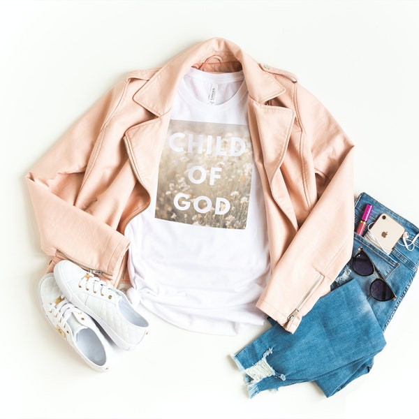 T-Shirt Child of God, christliches Damen Premium Organic Shirt