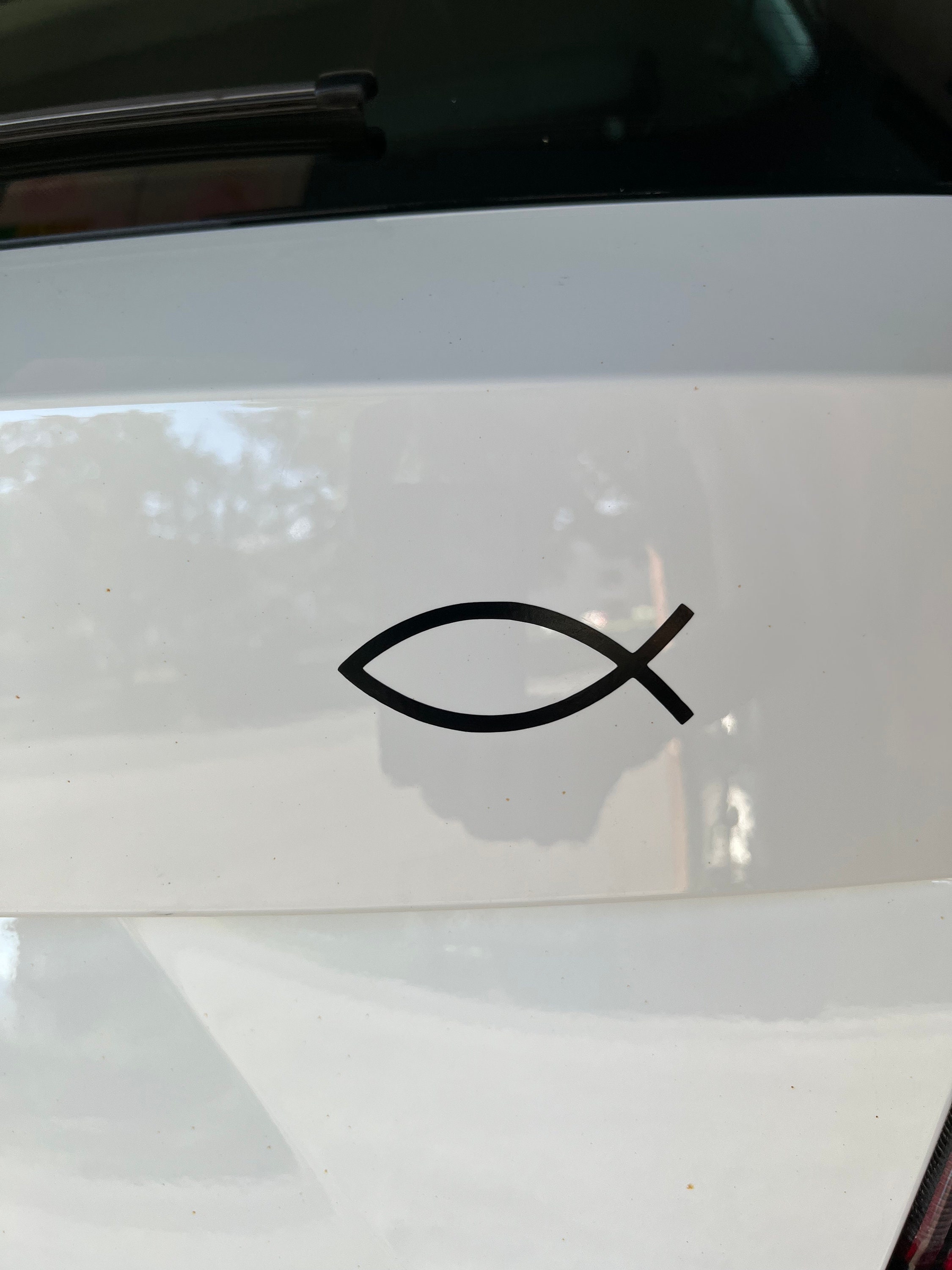 Autoaufkleber Mit Maritimem Fisch-Design – Schwarz, Vinyl, Ca. 9,5x17,8 Cm, Für Auto, Laptop & Mehr