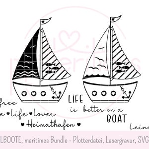 BARCHE A VELA, pacchetto marittimo - file plotter, incisione laser, PNG SVG, detti marittimi per uso commerciale, porto di origine, abbandono, sentitevi liberi