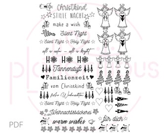 Kaars tattoo waterglijbaan film Kerst Christuskind engel PDF A4