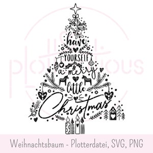 Albero di Natale - file plotter, SVG, PNG, albero di Natale, buon piccolo Natale, buon Natale, stella Dala scandinava, commerciale, abete