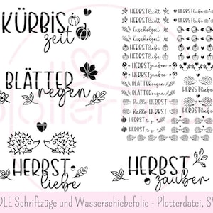 Letras AUTUMN BUNDLE e folha de toboágua - arquivos plotter, svg, png, pdf, hora da abóbora, chuva de folhas, amor de outono, magia de outono, velas