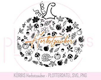 POMPOEN Herfst magie - plotterbestand, SVG, PNG, bladeren, paddestoel, egel, bloemen, rozenbottel, eikel, appel, herfstliefde, herfstmotieven