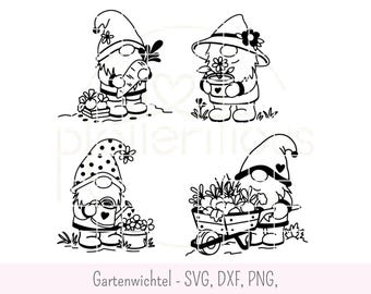Tuinkabouter bundel SVG DXF PNG, tuinkabouters, tuinspreuken, tuindecoratie, lasergraveren, plotterbestand, tuinbord, moestuin, bloemen