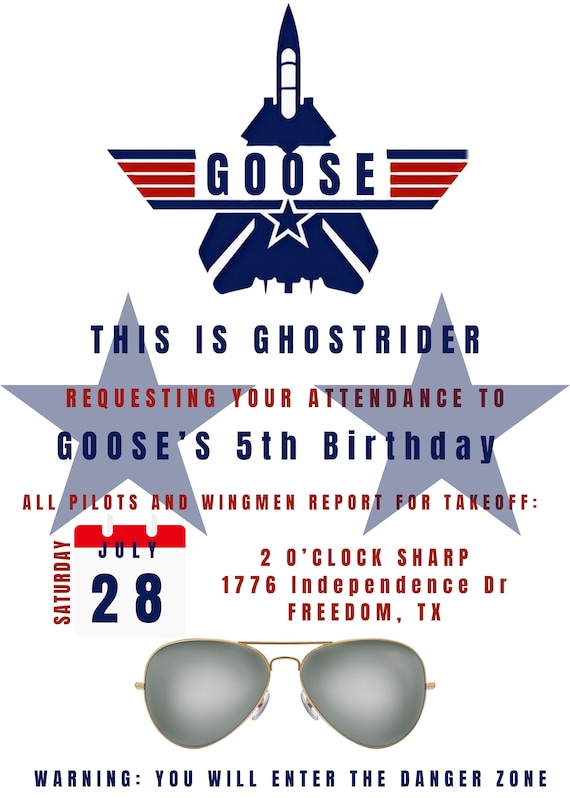 Top Gun Maverick Birthday Invitation Etsy Australia