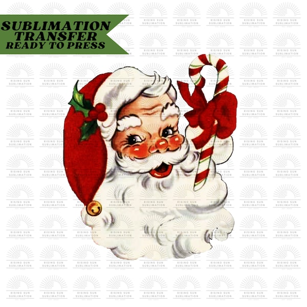 Vintage Santa Claus, Ready to Press sublimation print, Easy Subl, Christmas Sublimation Transfer, Retro Vtg Santa Claus DIY Shirt