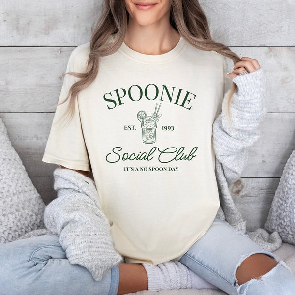 Spoonie Social Club Unisex T-Shirt / Chronic Illness T-Shirt/ Migraines / POTS/ IBD/ Spoonie/ Gift/ Lupus/ Endometriosis / Comfort Colors