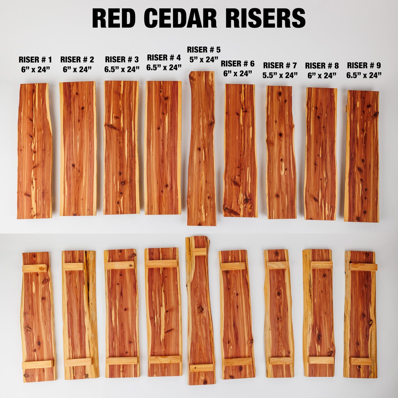 Red Cedar Charcuterie Board, Wood Riser With Live Edge, Decorative Tray ...