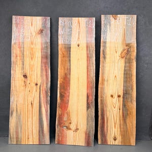 Blue Pine Wood Slabs, Rare Find Rainbow Pine, Live Edge Boards, DIY Woodworking Supplies, Live Edge Floating Shelves, Beetle Kill Pine