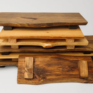 Large Live Edge Riser Personalized Live Edge Cypress Wood Risers | Custom Engraved Wedding ...