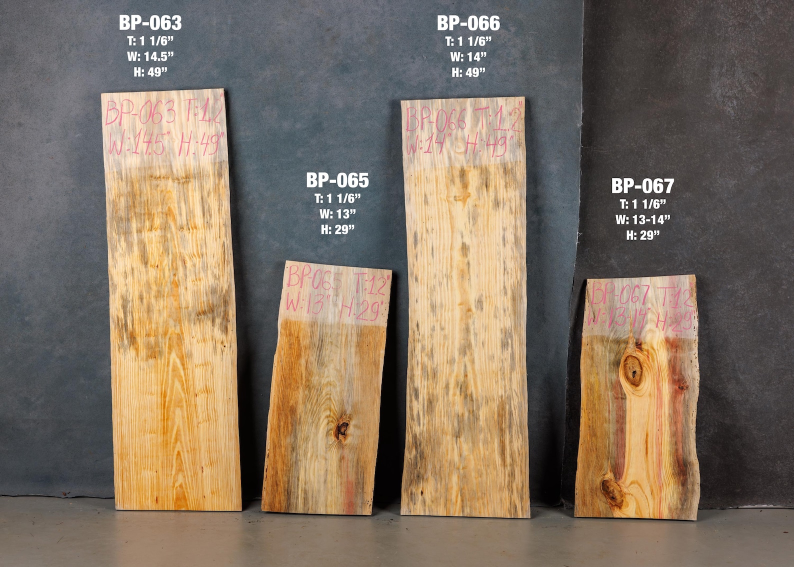 Blue Pine Wood Slabs, Rare Find Rainbow Pine, Live Edge Boards, DIY ...