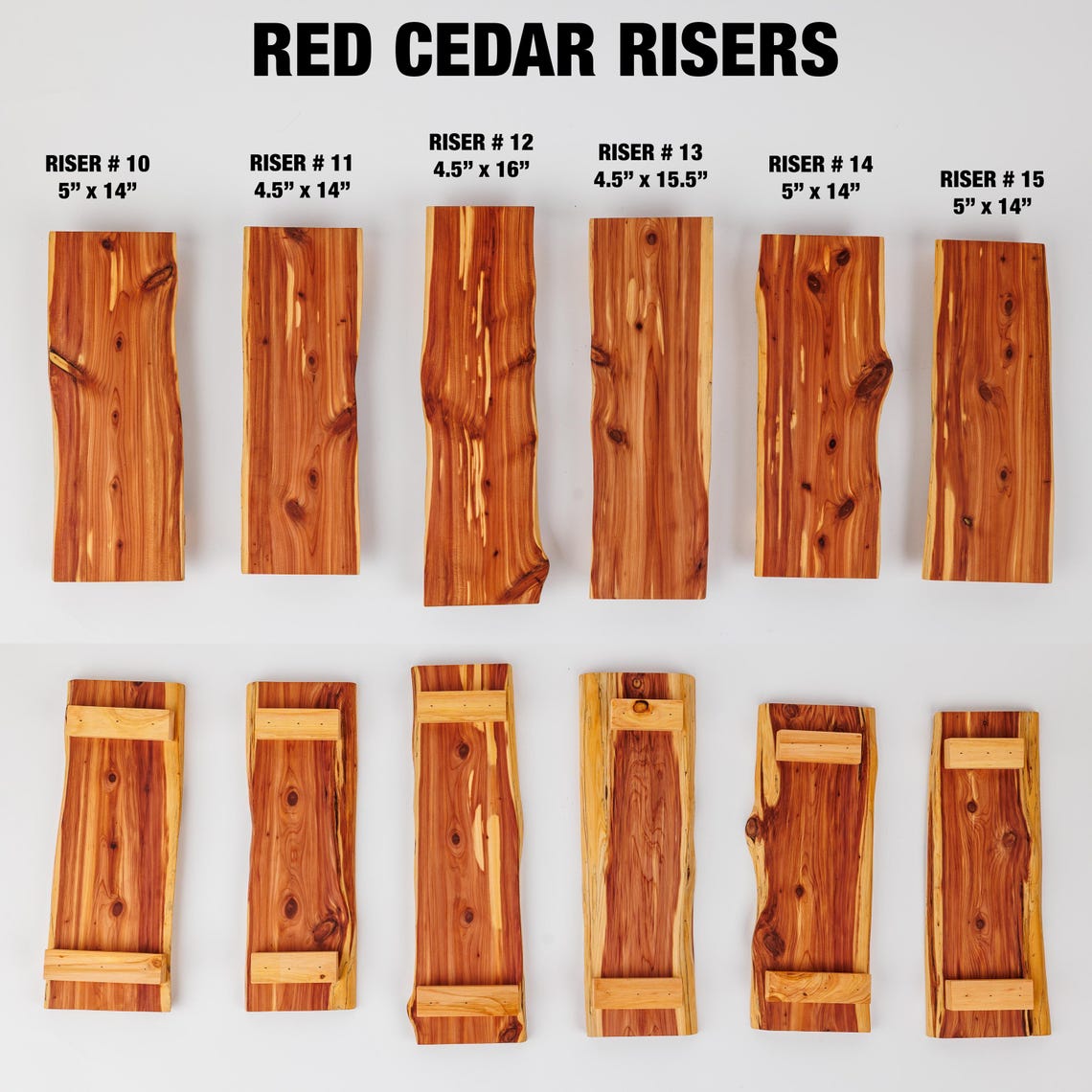 Large Live Edge Riser Red Cedar Charcuterie Board, Wood Riser With Live Edge, Decorative Tray ...